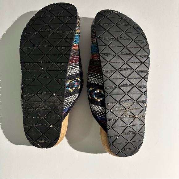 Striped Slide On Mule Clog Shoes / Hard Sole Slippers - Picture 12 of 12